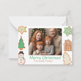 Weihnachtskekse Weihnachtskarten mit Familie Mitteilungskarte