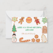 Weihnachtskekse Weihnachtskarten Mitteilungskarte (Vorderseite)