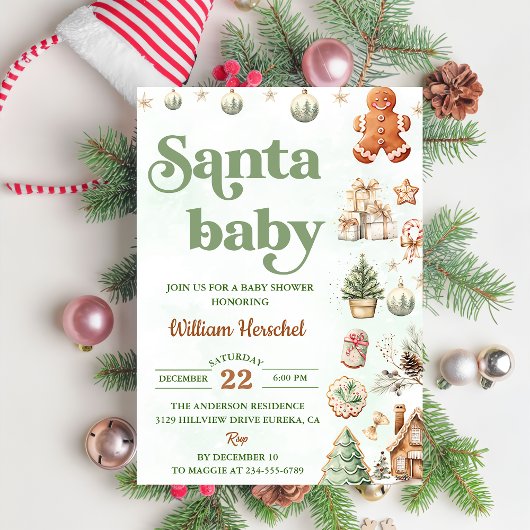 Weihnachtskekse Weihnachtskekse Kinderdusche Party Einladung