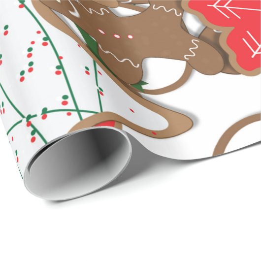 Weihnachtskekse Weihnachtswackelpapier Geschenkpapier (Rolleneckpunkt)