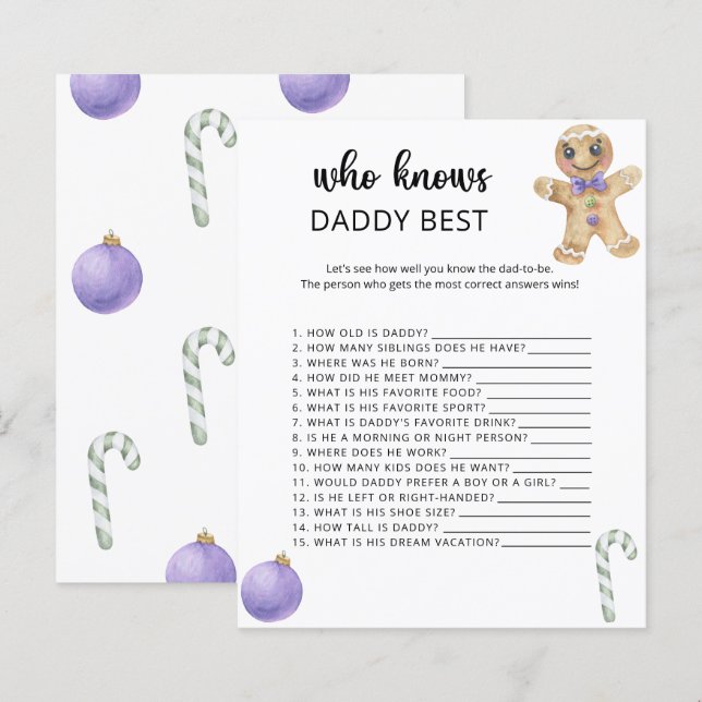 Weihnachtskekse Wer Daddy am besten kennt (Vorne/Hinten)