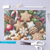 Weihnachtskekse Zapfen und Grünzeug Festlich  Seidenpapier (Handwerk)