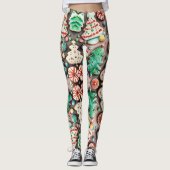 Weihnachtskekse, Zuckerhausmuster Leggings (Vorderseite)