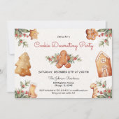 Weihnachtskekse zum Dekorieren von Lebkuchen Party Einladung (Vorderseite)