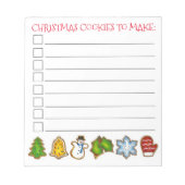 Weihnachtskekse zur Erstellung einer Lebensmittell Notizblock (Vorderseite)