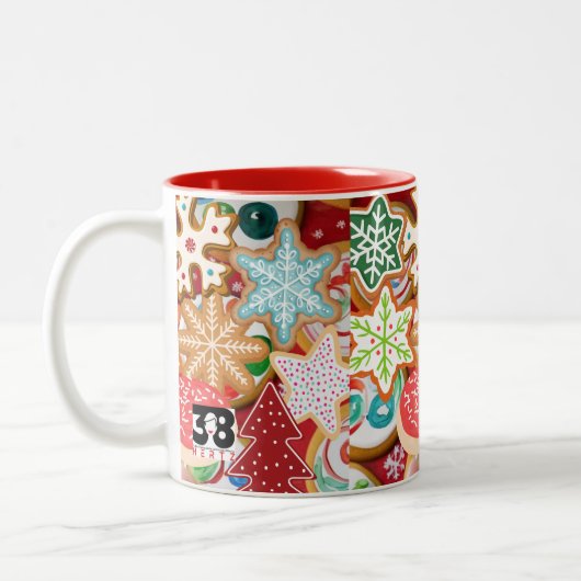Weihnachtskekse Zweifarbige Tasse (Links)