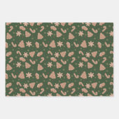 Weihnachtskeksmuster Geschenkpapier Set (Vorderseite 3)