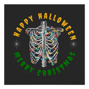 Weihnachtskelett   Funny Gnome Shirt   Halloween Poster