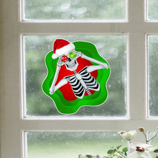 Weihnachtskelett in Spritzer Form Ornamente Fensteraufkleber