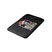 Weihnachtskelett Lächeln Schädel trinken Kaffee S Badematte (Schrägansicht)