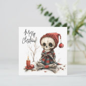 Weihnachtskelett mit Kerzen und Ornamenten (Stehend Vorderseite)