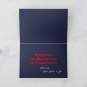 Weihnachtskelett Tanzkarte Feiertagskarte (Innenseite)