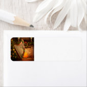 Weihnachtskeltische Harfe-Rücksendeadressen-Aufkle (Insitu)