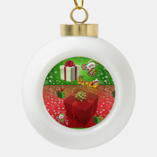 Weihnachtskeramik-Kugelschmuck, Elf Keramik Kugel-Ornament
