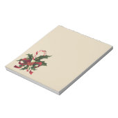 Weihnachtskerle in einem Mistelkuchen und Strauchb Notizblock (Rotiert)