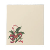 Weihnachtskerle in einem Mistelkuchen und Strauchb Notizblock (Vorderseite)