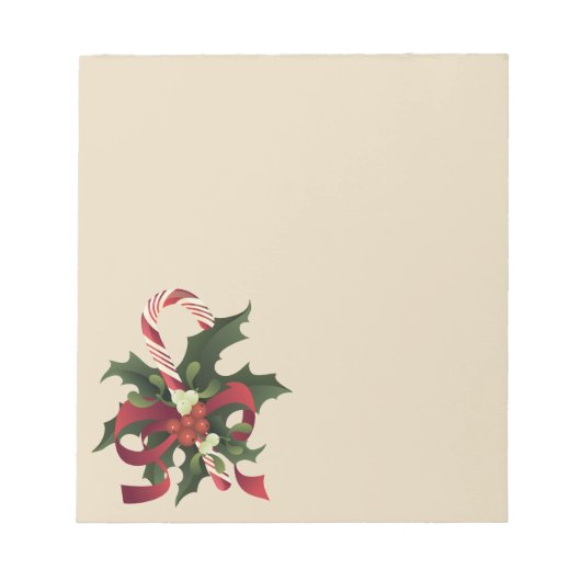 Weihnachtskerle in einem Mistelkuchen und Strauchb Notizblock (Vorderseite)