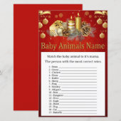 Weihnachtskerze Baby Name Tiername Kinderdusche (Vorne/Hinten)