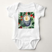Weihnachtskerze Baby Strampler (Vorderseite)