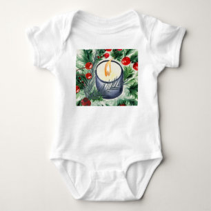 Weihnachtskerze Baby Strampler