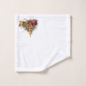 Weihnachtskerze Badhandtuch Set (Waschlappen)