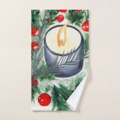 Weihnachtskerze Badhandtuch Set (Handtuch)