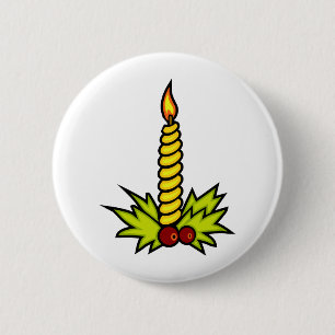 Weihnachtskerze Button