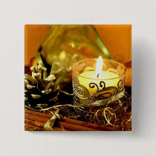 Weihnachtskerze Button (Vorderseite)