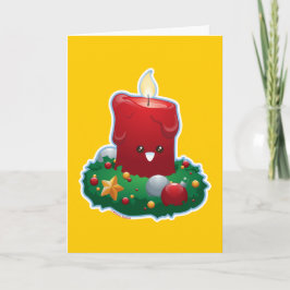 Weihnachtskerze Feiertagskarte