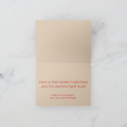 Weihnachtskerze Feiertagskarte (Innenseite)