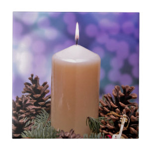 Weihnachtskerze Fliese