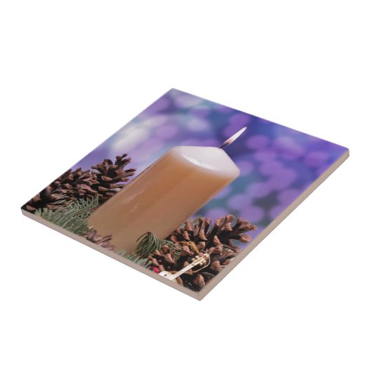 Weihnachtskerze Fliese (Seite)