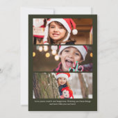 Weihnachtskerze ・ Foto Feiertagskarte (Rückseite)