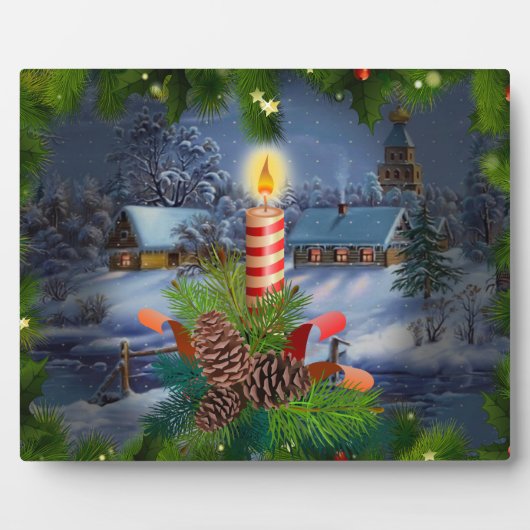 Weihnachtskerze Fotoplatte (Vorderseite)