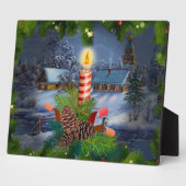 Weihnachtskerze Fotoplatte (Seite)