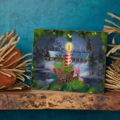 Weihnachtskerze Fotoplatte (Seite)