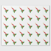 Weihnachtskerze Geschenkpapier (Flach)