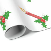Weihnachtskerze Geschenkpapier (Rolleneckpunkt)