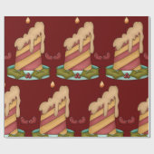 Weihnachtskerze Geschenkpapier (Flach)