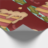 Weihnachtskerze Geschenkpapier (Ecke)