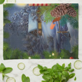 Weihnachtskerze Geschirrtuch (Gefaltet)