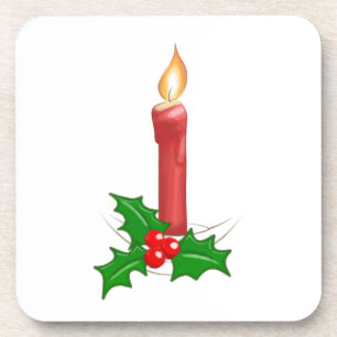 Weihnachtskerze Getränkeuntersetzer