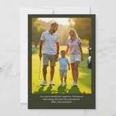 Weihnachtskerze Golf Foto Olive Feiertagskarte (Rückseite)