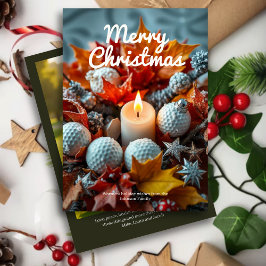 Weihnachtskerze Golf Foto Olive Feiertagskarte