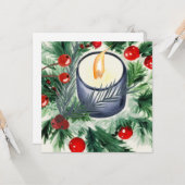 Weihnachtskerze Karte (Vorderseite/Rückseite Beispiel)