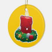 Weihnachtskerze Keramik Ornament (Links)