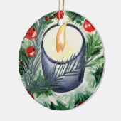 Weihnachtskerze Keramik Ornament (Links)