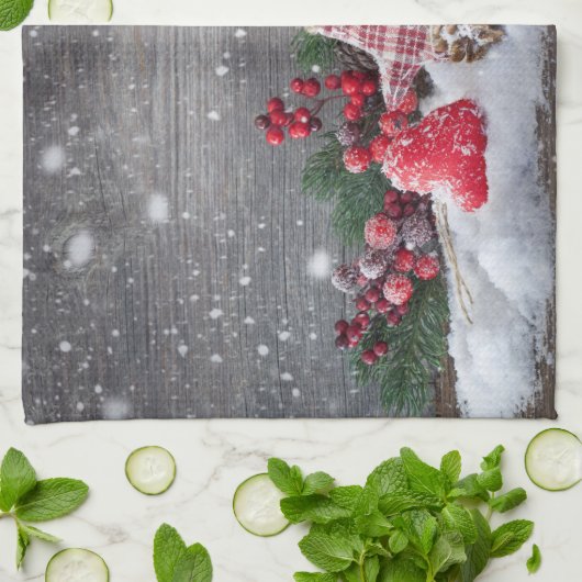 Weihnachtskerze Lantern Geschirrtuch (Gefaltet)