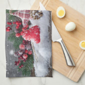 Weihnachtskerze Lantern Geschirrtuch (Viertel Falte)