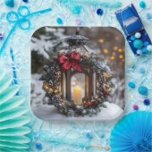 Weihnachtskerze Lantern Pappteller (Party)
